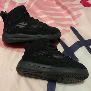 Fila Kids Black High-Top Sneakers